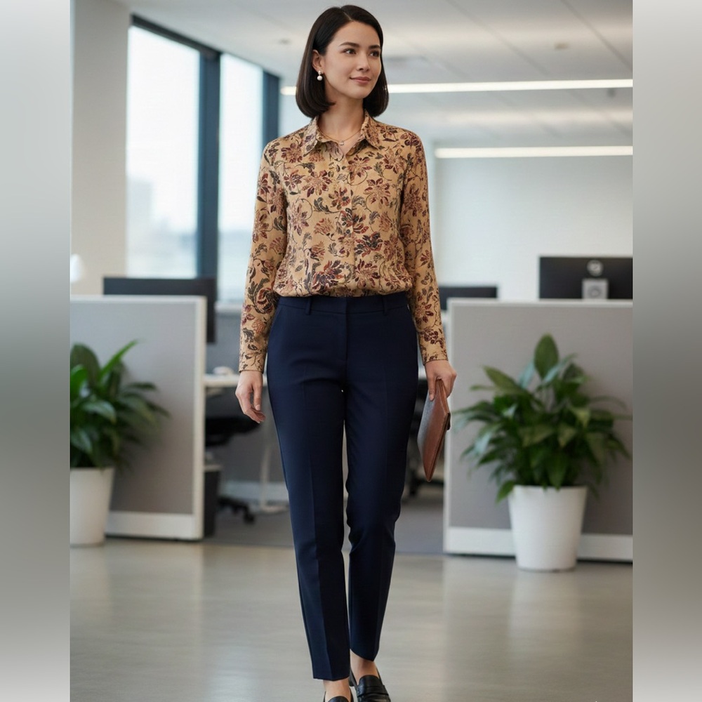 WHITE STAG Floral Paisley Button top ptp 22.5